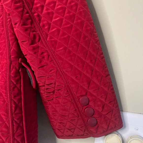 Vintage English Countryside Heritage Style Red Quilted Barn chore Jacket - Picture 10 of 14